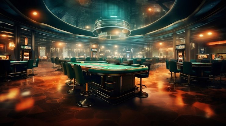 Tampilan studio Pretty Gaming dengan dealer dan meja langsung